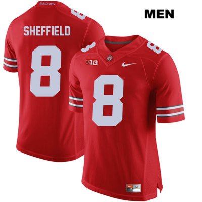 Men's NCAA Ohio State Buckeyes Kendall Sheffield #8 College Stitched Authentic Nike Red Football Jersey BA20J66ZL